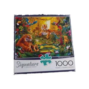Buffalo Tiger Family in the Jungle Signature Collection 1000 Piece Puzzle Jigsaw